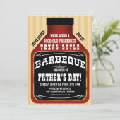 Uitnodigingen van Texas Style BBQ Vaderdag Party (Staand voorkant)