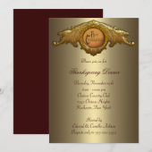 Uitnodigingen van Thanksgiving-inwendige partijen (Voorkant / Achterkant)