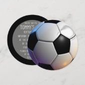 Uitnodigingen van themaconceregels voetbal (Voorkant / Achterkant)