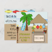 Uitnodigingen van Tiki-partij (Voorkant / Achterkant)