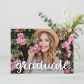 Uitnodigingen van Trendy Photo Graduation Party (Staand voorkant)