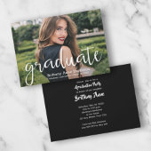 Uitnodigingen van Trendy Script Photo Graduation P