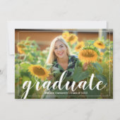 Uitnodigingen van Trendy Script Photo Graduation P (Voorkant)