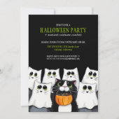 Uitnodigingen van trick or treat Cats Halloween Pa (Voorkant)