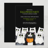 Uitnodigingen van trick or treat Cats Halloween Pa (Voorkant / Achterkant)