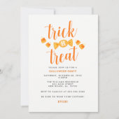 Uitnodigingen van trick or treat Halloween Party (Voorkant)