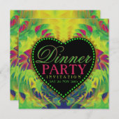 Uitnodigingen van Tropische Summer Love Dinner Par (Voorkant / Achterkant)