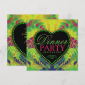 Uitnodigingen van Tropische Summer Love Dinner Par (Voorkant / Achterkant)