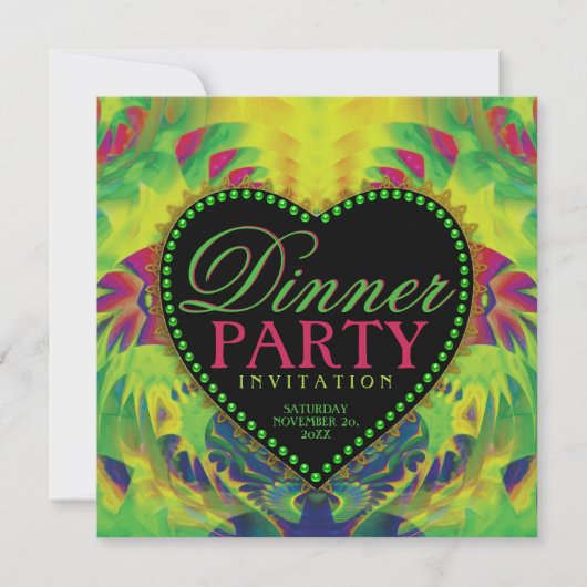 Uitnodigingen van Tropische Summer Love Dinner Par (Voorkant)