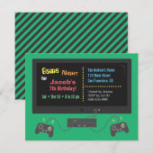 Uitnodigingen van TV Video Game Night Party (Voorkant / Achterkant)