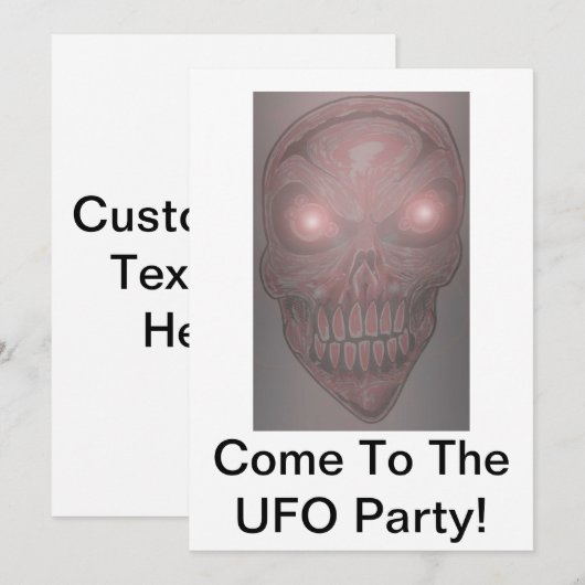 Uitnodigingen van UFO-partijen (Voorkant / Achterkant)