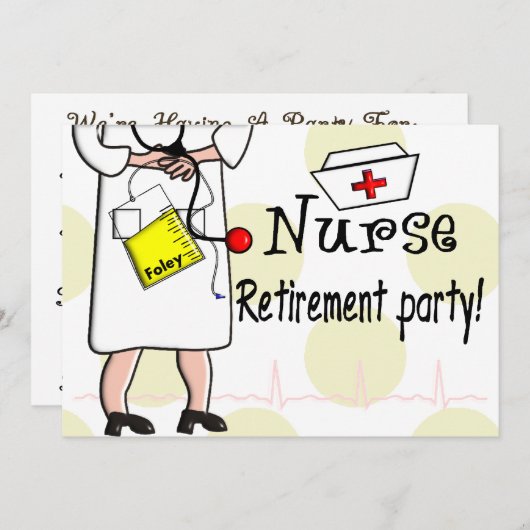 Uitnodigingen van uittredingspartijen bij verpleeg (Voorkant / Achterkant)