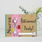 Uitnodigingen van uittredingspartijen bij verpleeg (Staand voorkant)