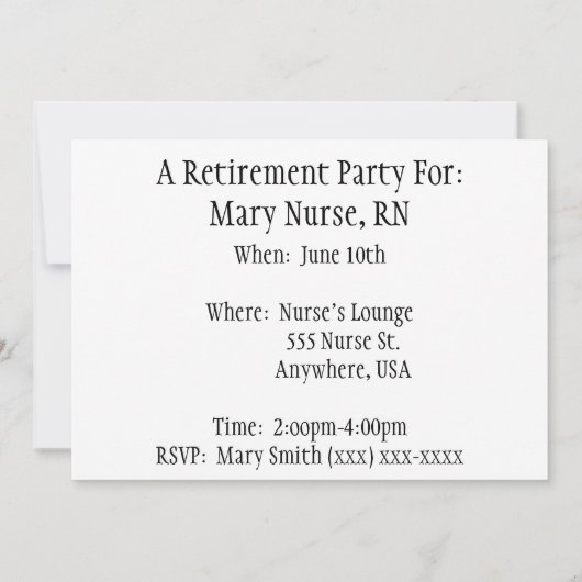 Uitnodigingen van uittredingspartijen bij verpleeg (Achterkant)