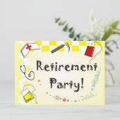 Uitnodigingen van uittredingspartijen bij verpleeg (Staand voorkant)