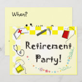 Uitnodigingen van uittredingspartijen bij verpleeg (Voorkant / Achterkant)