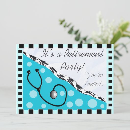 Uitnodigingen van uittredingspartijen bij verpleeg (Staand voorkant)