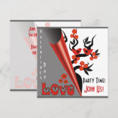 Uitnodigingen van Valentijnsdag Party (Voorkant / Achterkant)