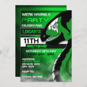 Uitnodigingen van Venomous Dragon Birthday (Voorkant / Achterkant)