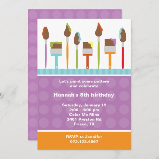 Uitnodigingen van verfpartijen (Voorkant / Achterkant)