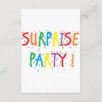 Uitnodigingen van "verrassende partij"
