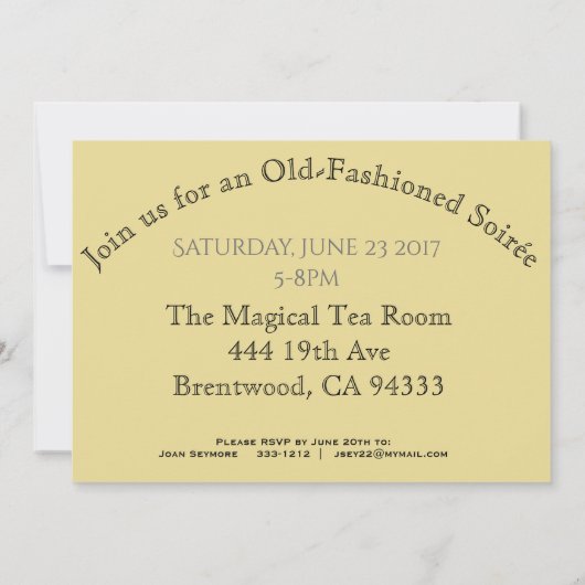 Uitnodigingen van Victoriaans partijen bij het ver (Achterkant)