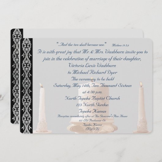 Uitnodigingen van Victorias (Voorkant / Achterkant)