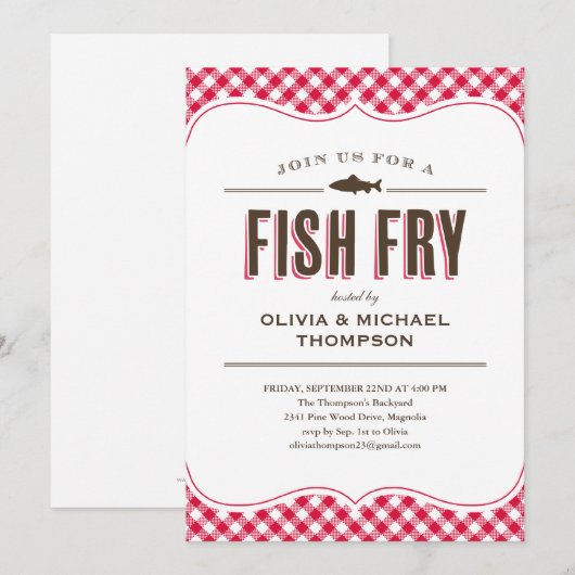 Uitnodigingen van vispartijen (Voorkant / Achterkant)