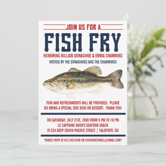 Uitnodigingen van vispartijen (Staand voorkant)