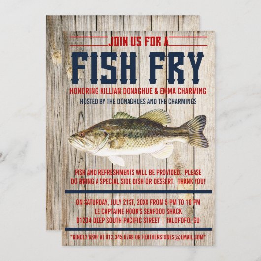 Uitnodigingen van vispartijen (Voorkant / Achterkant)