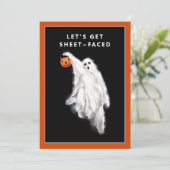 Uitnodigingen van volwassen Halloween-partijen (Staand voorkant)