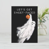 Uitnodigingen van volwassen Halloween-partijen (Staand voorkant)