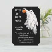 Uitnodigingen van volwassen Halloween-partijen (Staand voorkant)