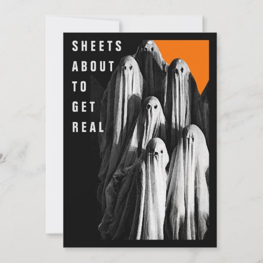 Uitnodigingen van volwassen Halloween-partijen (Voorkant)