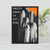 Uitnodigingen van volwassen Halloween-partijen (Staand voorkant)