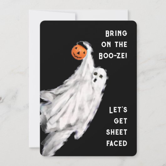 Uitnodigingen van volwassen Halloween-partijen (Voorkant)