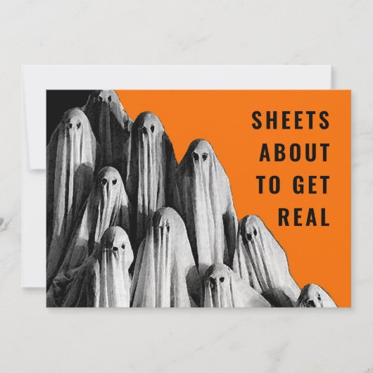 Uitnodigingen van volwassen Halloween-partijen (Voorkant)