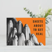 Uitnodigingen van volwassen Halloween-partijen (Staand voorkant)