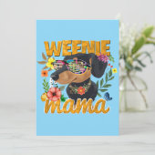 Uitnodigingen van WEENIE MAMA Dachshund Party (Staand voorkant)