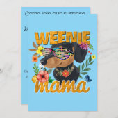 Uitnodigingen van WEENIE MAMA Dachshund Party (Voorkant / Achterkant)