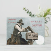 Uitnodigingen van westerne en cowboypartijen (Staand voorkant)