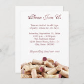 Uitnodigingen van wijnkurken (Voorkant / Achterkant)