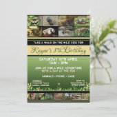 Uitnodigingen van Wildlife Zoo Party (Staand voorkant)