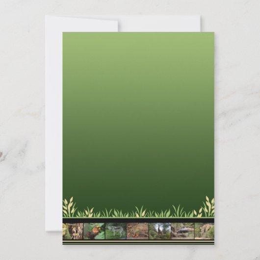 Uitnodigingen van Wildlife Zoo Party (Achterkant)