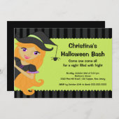 Uitnodigingen van Witch Halloween Bash Halloween P (Voorkant / Achterkant)