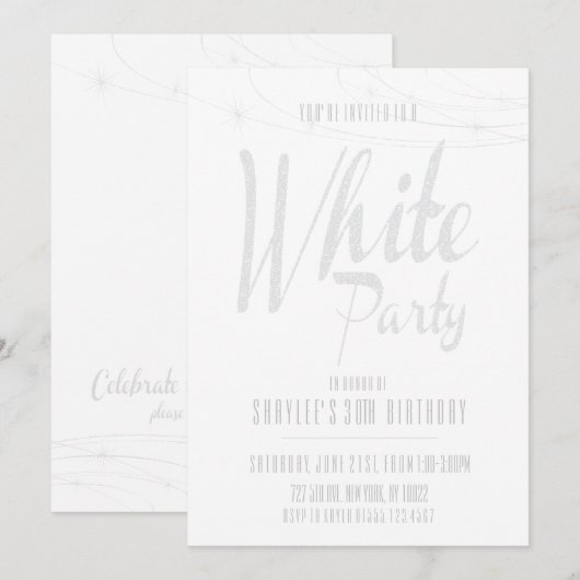 Uitnodigingen van witte partijen (Voorkant / Achterkant)