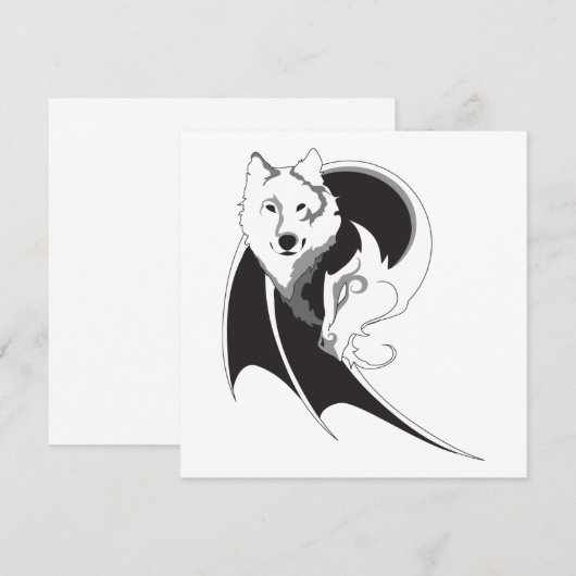 Uitnodigingen van Wolf en Dragon (Voorkant / Achterkant)