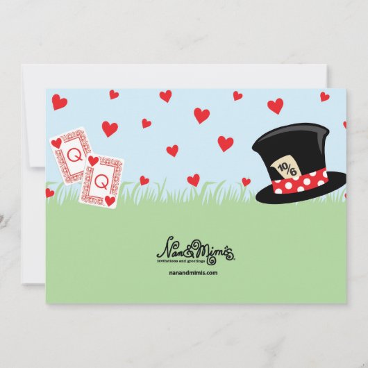 Uitnodigingen van Wonderland Tea Party (Achterkant)