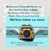 Uitnodigingen van Woody Wave Luau (Voorkant / Achterkant)