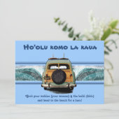 Uitnodigingen van Woody Wave Luau (Staand voorkant)